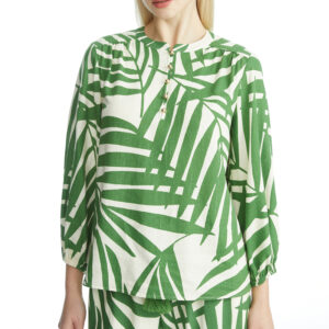 Balloon Sleeve Shirt - green, XL