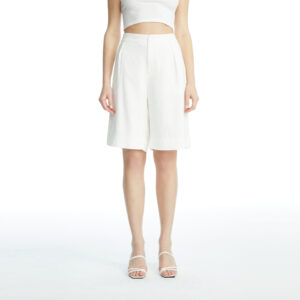 Elastic Bermuda Shorts - Ivory, L