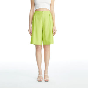 Elastic Bermuda Shorts - green, M