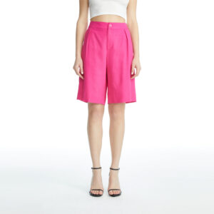 Elastic Bermuda Shorts - Fuchsia, M