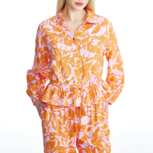 Casual Tunic Shirts - orange, S