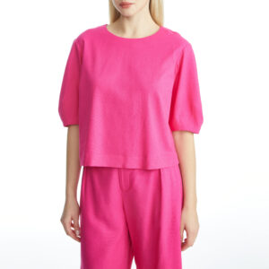 Balloon Sleeve Shirt - Fuchsia, M