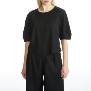 Balloon Sleeve Shirt - black, S