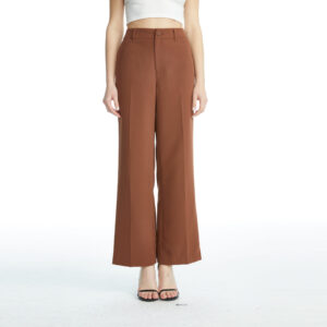 Wide-Leg Pants - Brown, L